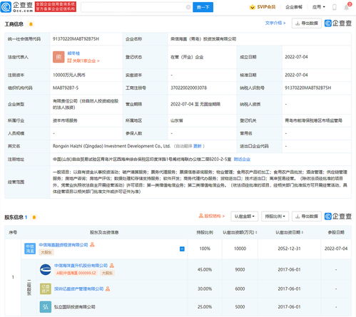中信海直在青島投資成立禮儀服務公司，注冊資本達1億元